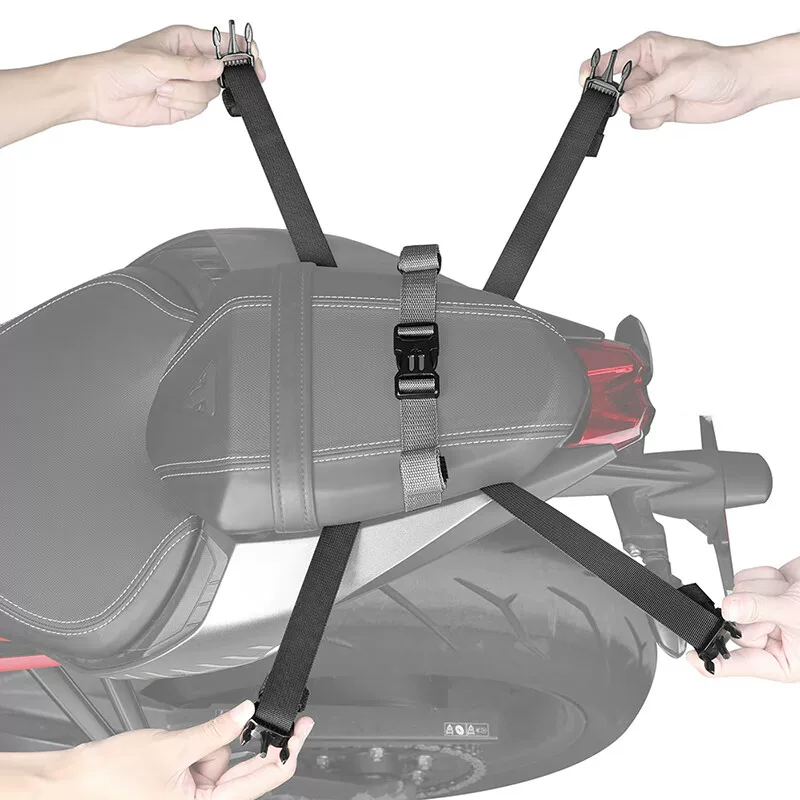 Dây đai phụ trợ ghế sau xe máy Rhinowalk, dây đai cố định túi đuôi xe máy không khung
