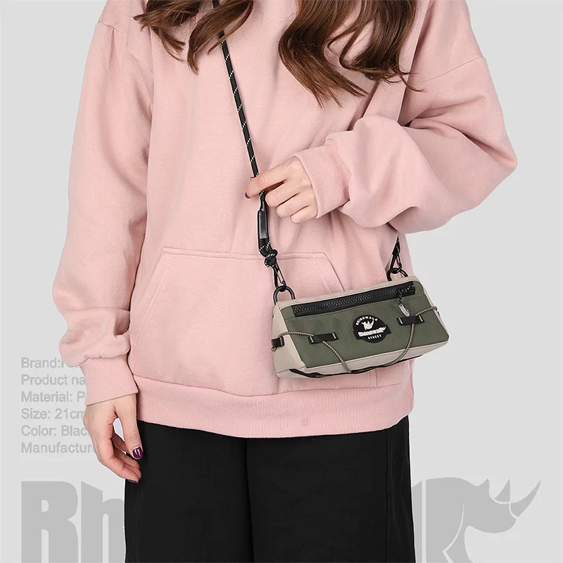 Túi đựng điện thoại trên xe đạp hình tê giác, túi trước xe đạp, túi đeo vai nhỏ, túi thể thao đạp xe