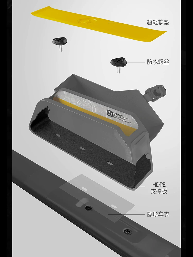 Túi đựng đồ khung xe đạp Rhino Wander, chống nước, nắp gập từ tính, gắn vít, túi khung xe đạp, túi xe đạp