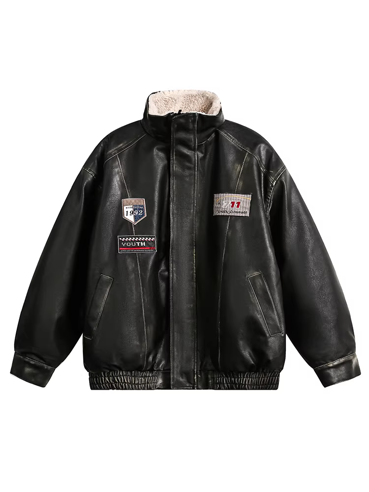 Wukong có sẵn áo khoác da và áo khoác cotton kiểu Mỹ cổ điển dành cho nam và nữ, áo khoác da lông cừu hai mặt kiểu cổ điển mùa đông.