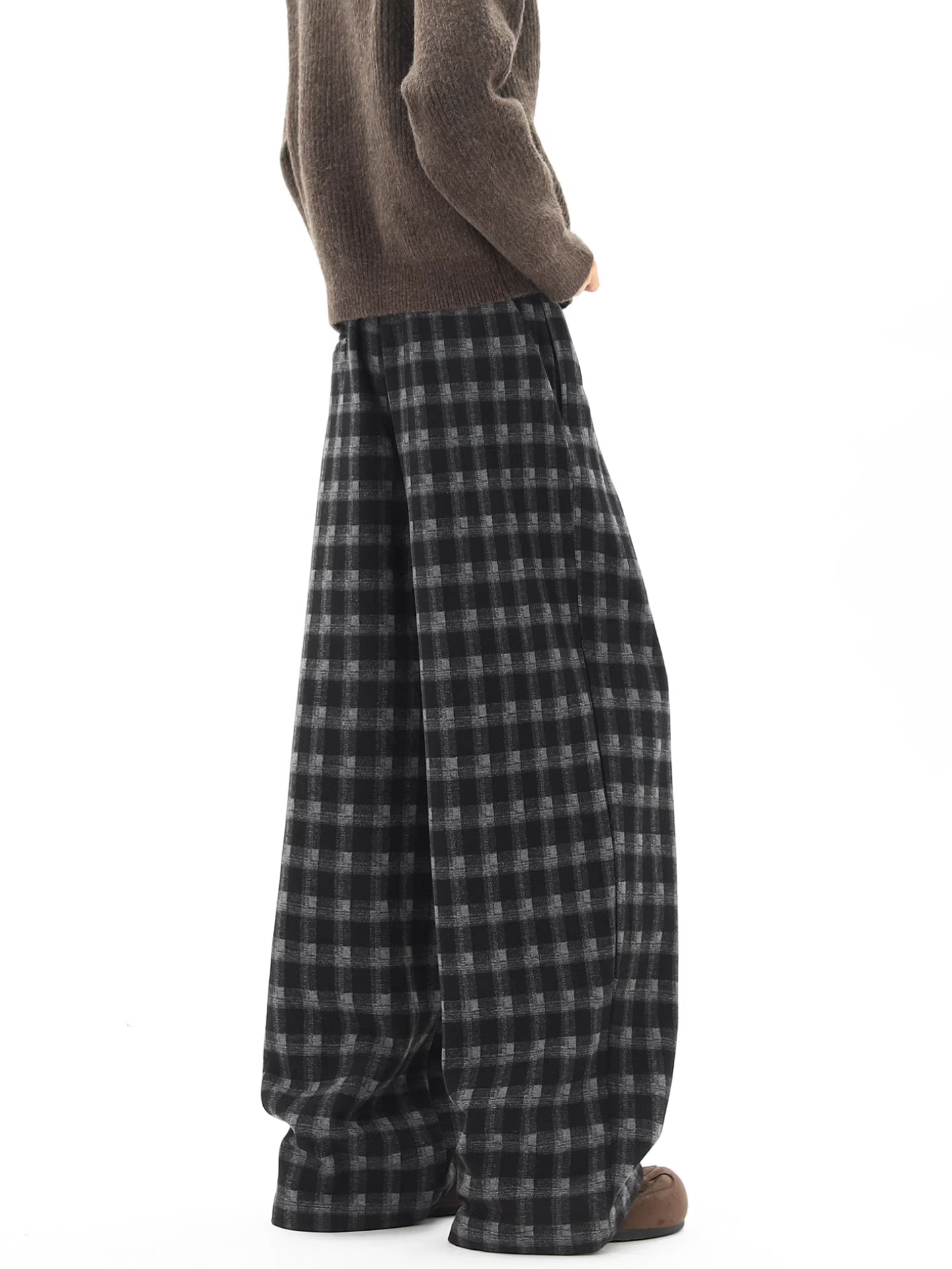 Wukong có sẵn quần âu nam ống rộng kẻ caro kiểu Mỹ cổ điển, thời thượng, thoải mái và đa năng, quần ống đứng dành cho cặp đôi.