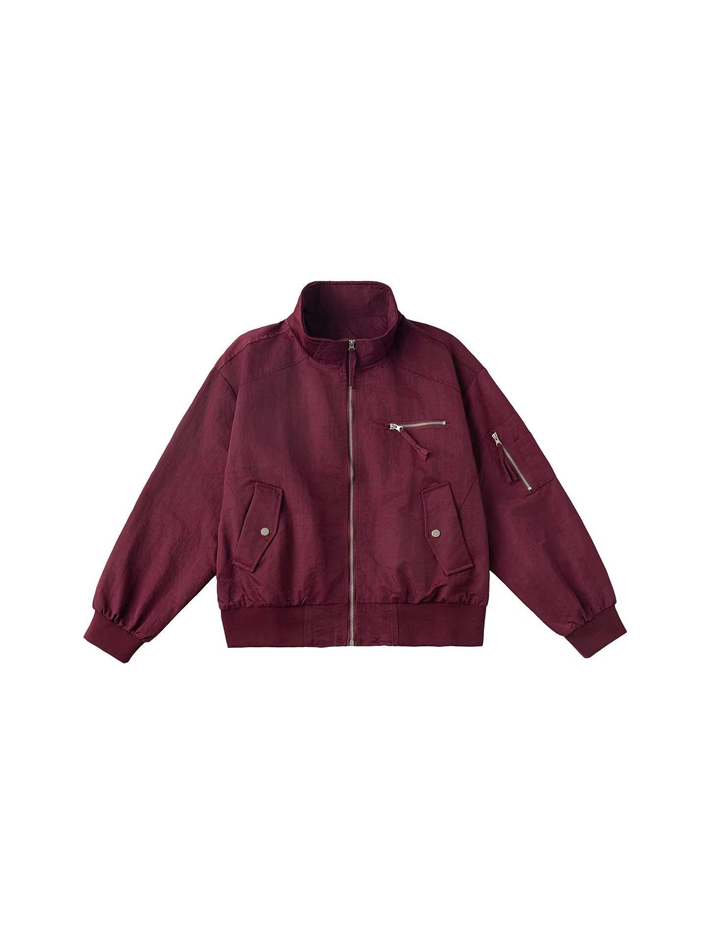 Wukong có sẵn áo khoác bomber cổ đứng phong cách retro Mỹ dành cho nam, áo khoác ngắn rộng kiểu dáng hộp thời thượng mùa thu, phong cách công sở.