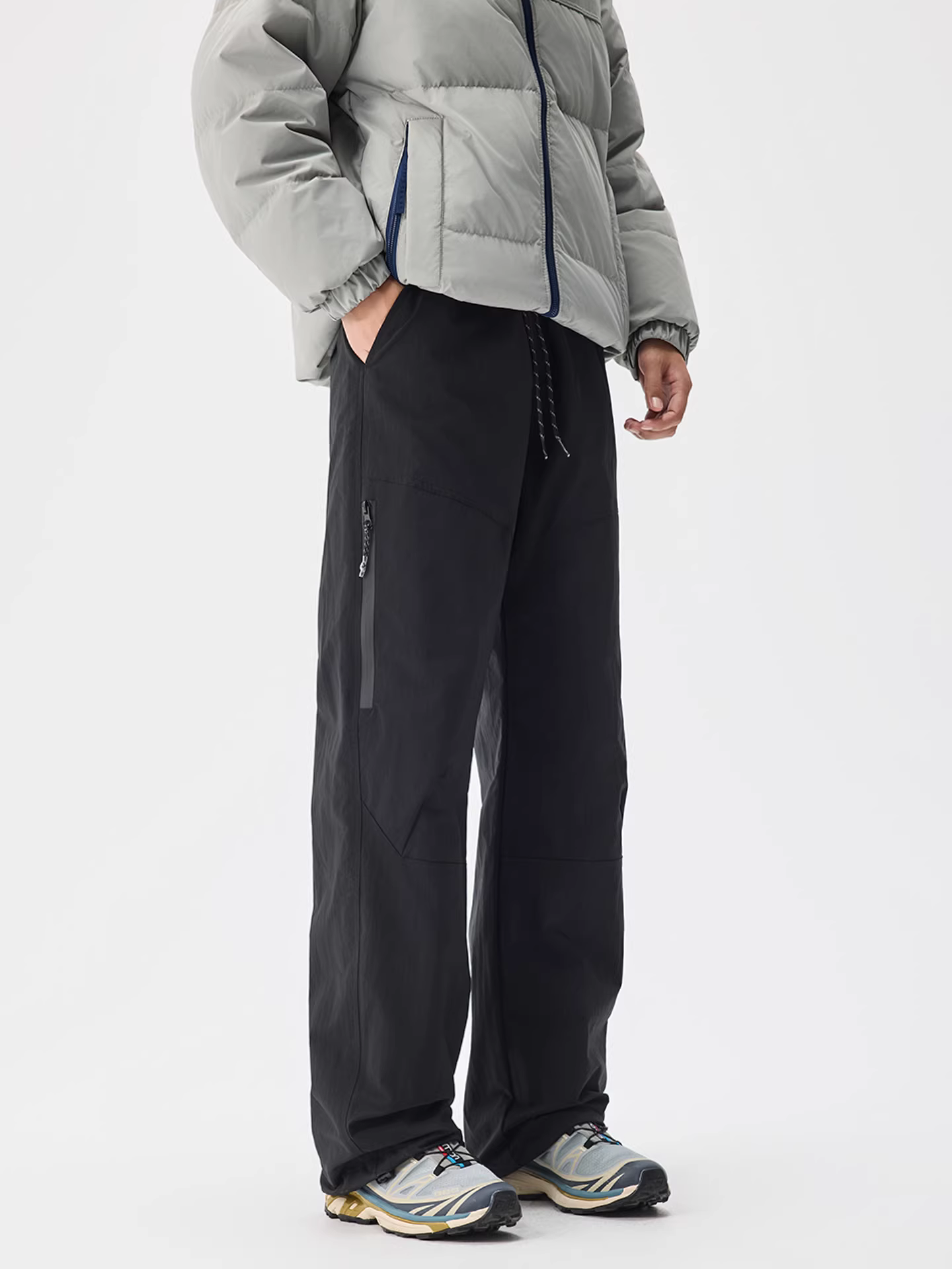 Quần dài thẳng chân ngoài trời Wukong Youhuo Mountain Series dành cho nam, thương hiệu hợp thời trang mùa đông, chống lạnh, ấm áp, quần dài thông thường đa năng