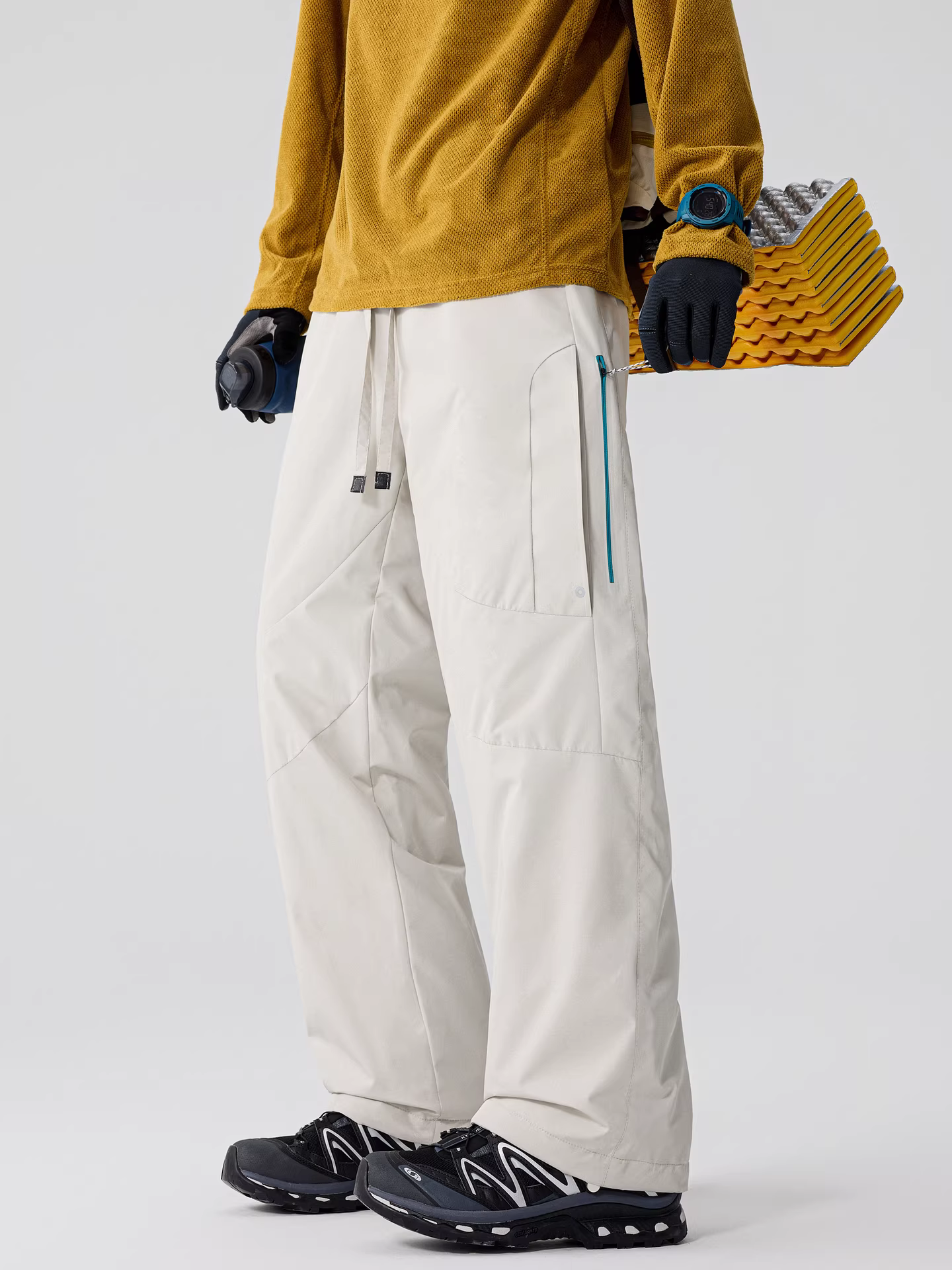 Ngộ Không có sẵn quần trượt tuyết ống thẳng thời trang thu đông dành cho nam, phong cách cổ điển, đa năng, thể thao, quần thường ngày.