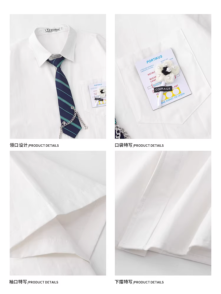 Wukong có sẵn áo sơ mi ngắn tay thiết kế thời trang mùa hè dành cho nam và nữ, kiểu áo cặp đôi phong cách đại học, áo sơ mi rộng rãi, thoải mái.