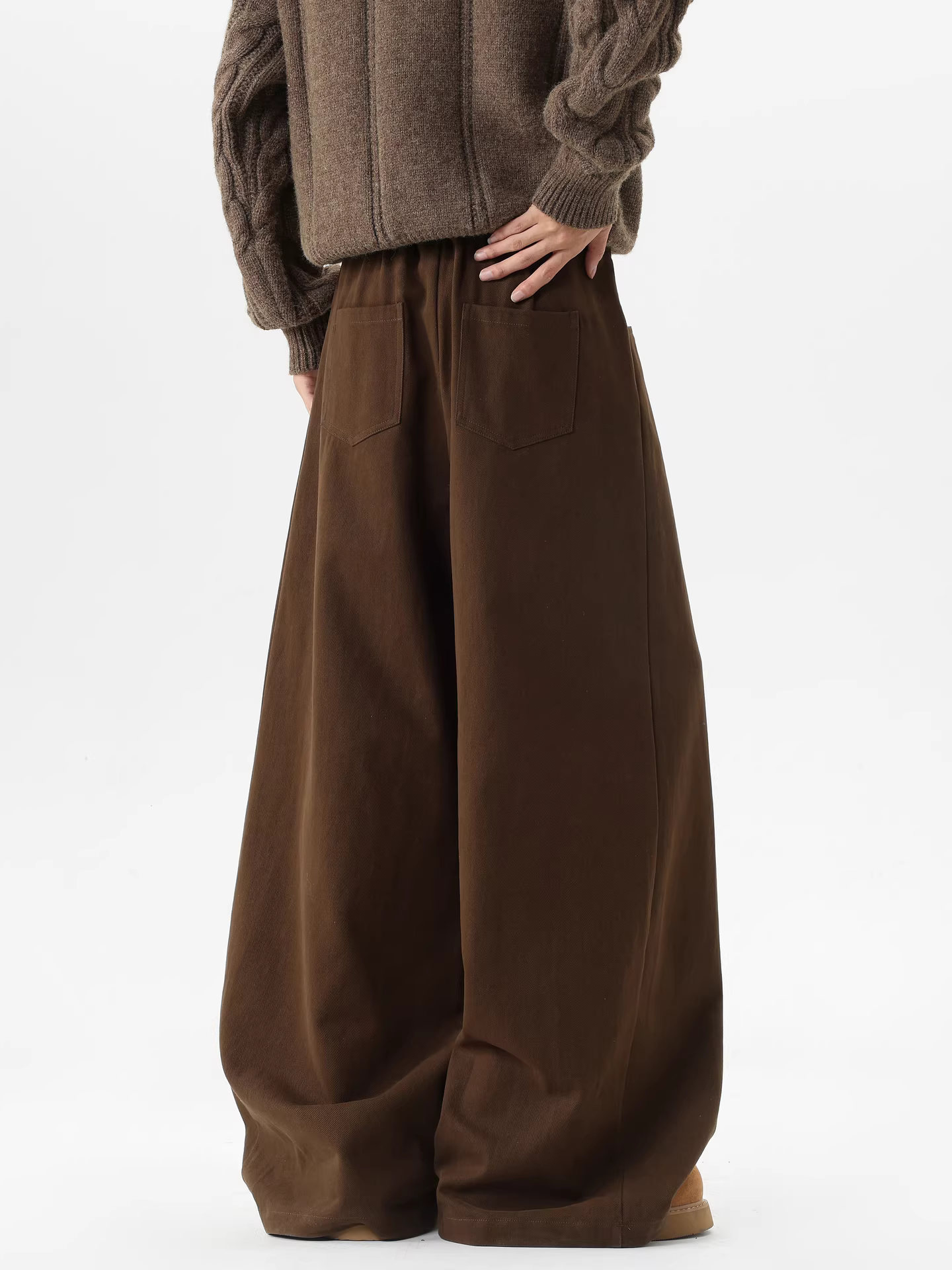 Wukong có sẵn quần âu nam cao cấp kiểu Mỹ, phong cách retro, màu trơn, xếp ly, dáng rộng, đa năng, kiểu quần ống rộng.