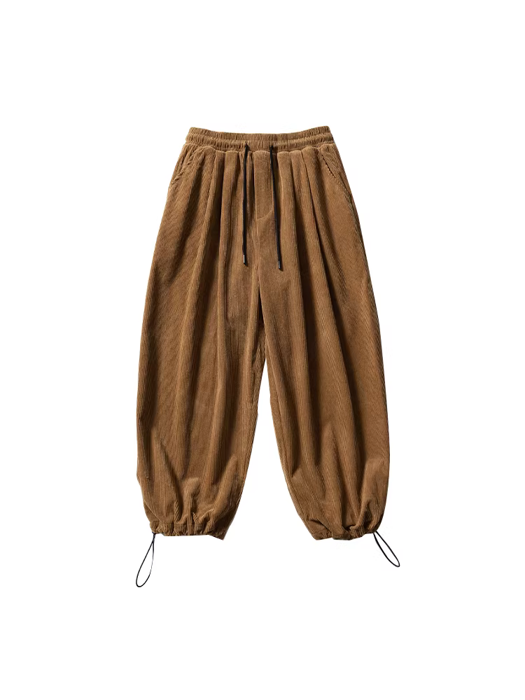 Wukong có sẵn quần dài chất liệu nhung tăm kiểu dáng cổ điển, thời thượng, có dây rút, chất liệu thun co giãn, phong cách Nhật Bản, đa năng, dày dặn, dành cho cả nam và nữ.