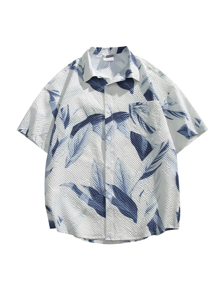 Tôn Ngộ Không có sẵn áo sơ mi ngắn tay kiểu Hawaii dành cho nam, kiểu dáng đi biển, chất liệu mỏng nhẹ, có họa tiết, phong cách giản dị và đa năng.