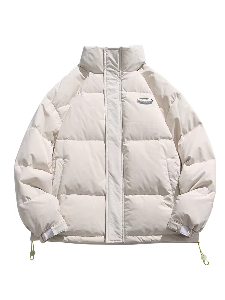 Wukong có sẵn áo khoác phao cổ đứng dày kiểu Mỹ thời thượng dành cho nam, dáng rộng mùa đông, phong cách cặp đôi thời thượng, 90% lông vũ trắng, ấm áp.