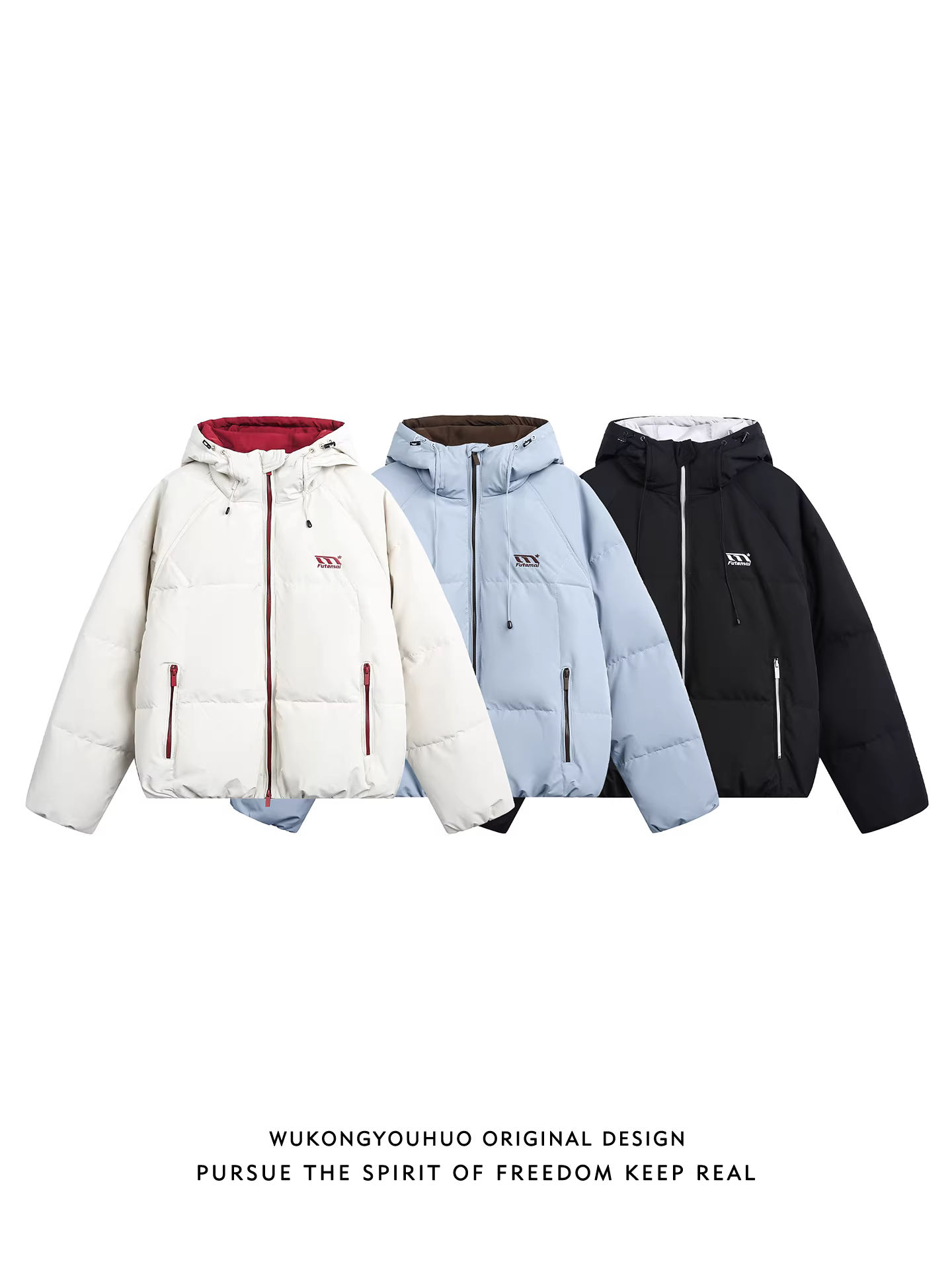 Áo khoác phao có mũ trùm đầu mùa đông 2025 của Ngộ Không, chất liệu 90% lông vũ trắng, dành cho nam, thương hiệu thời thượng, dày dặn, ấm áp, đa năng.