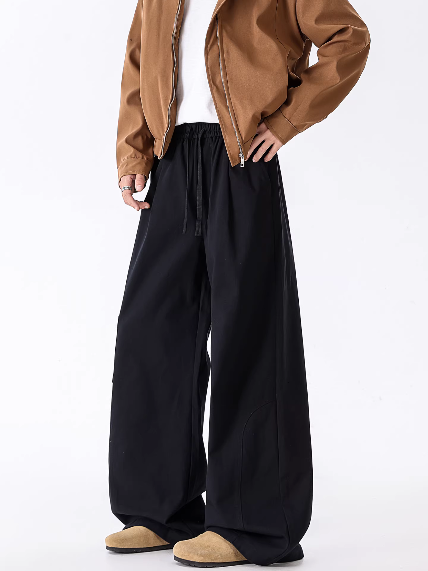 Wukong có sẵn quần cargo ống đứng túi hộp lớn phong cách Mỹ thời thượng dành cho nam và nữ, quần dài dáng rộng đa năng phong cách vintage.