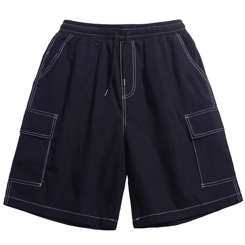 Ngộ Không có sẵn quần short cargo mùa hè thời thượng nhiều túi dành cho nam, phong cách đường phố cổ điển, rộng rãi và đa năng, kiểu dáng năm điểm.