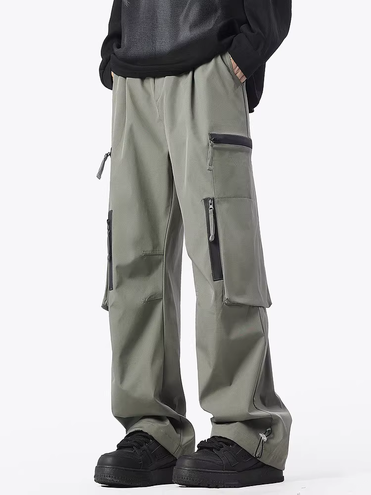 Wukong có sẵn quần chiến thuật đa năng kiểu dã ngoại Mỹ dành cho nam, thương hiệu thời thượng, túi lớn, quần cargo dáng thẳng rộng kiểu lính dù.