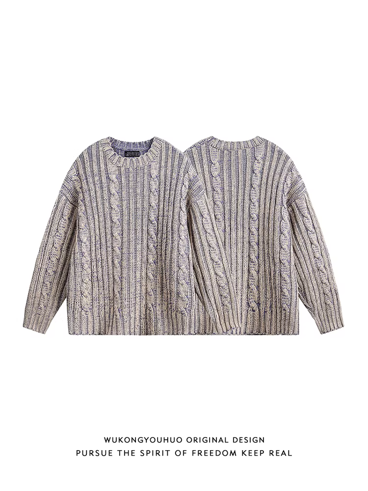 Wukong có sẵn áo len cao cấp kiểu Mỹ cổ điển, dáng rộng, chất liệu dệt kim dành cho nam và nữ, thích hợp cho các cặp đôi vào mùa thu.