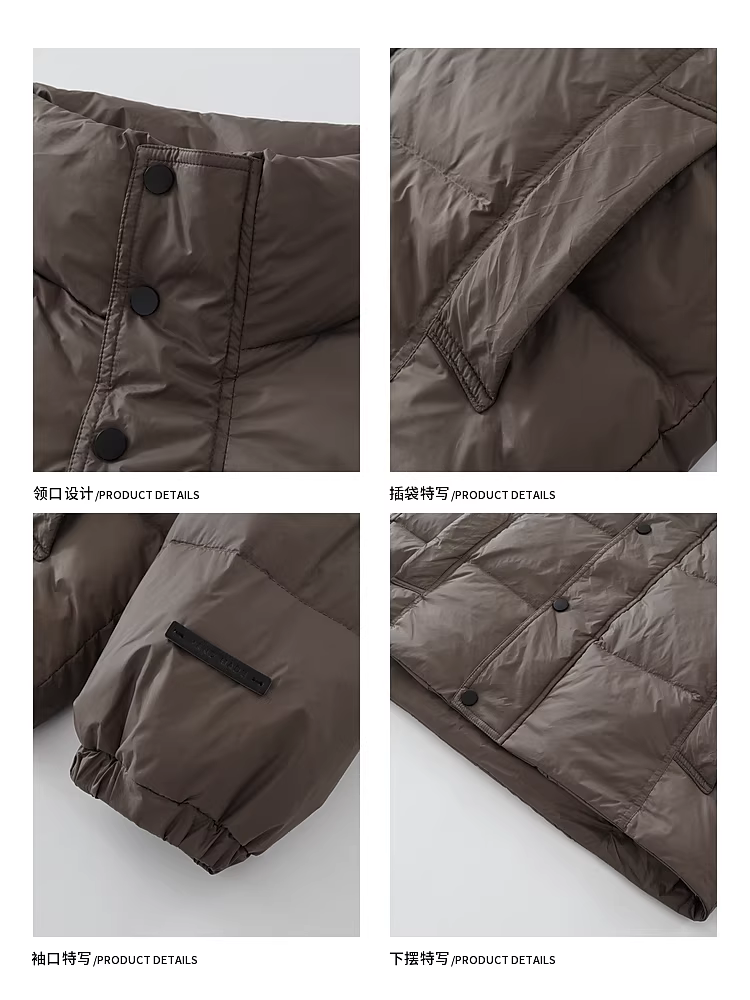 Wukong có sẵn áo khoác phao cổ đứng ấm áp mùa đông kiểu cổ điển dành cho nam, áo khoác thời trang đa năng chống lạnh phong cách thường ngày dành cho cặp đôi.