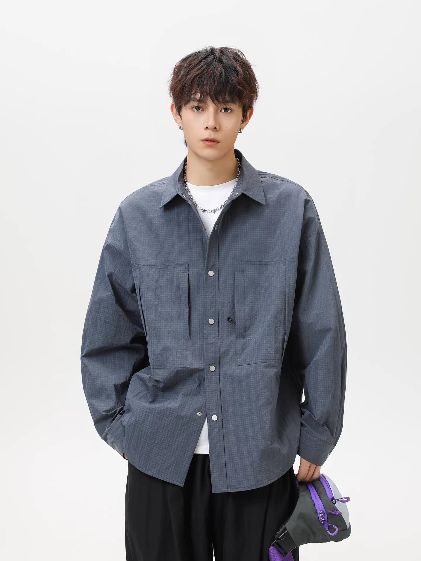 Wukong có sẵn áo khoác dài tay chống thấm nước kiểu dã ngoại dành cho nam, thương hiệu thời thượng mùa thu, kiểu dáng rộng rãi và đa năng, áo cặp.