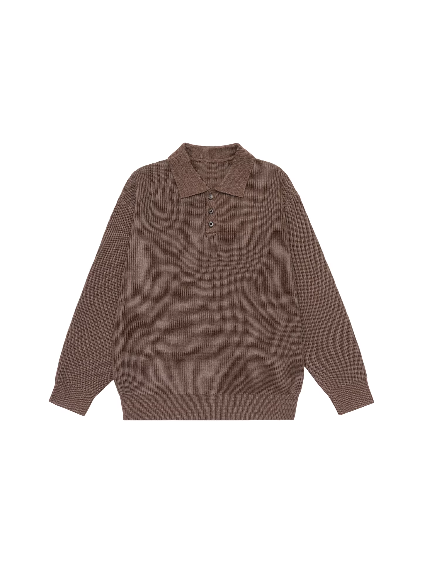 Wukong có sẵn áo polo dệt kim màu trơn cổ điển mùa đông dành cho nam, thương hiệu thời thượng, dáng rộng, áo len đa năng ấm áp dành cho cặp đôi.