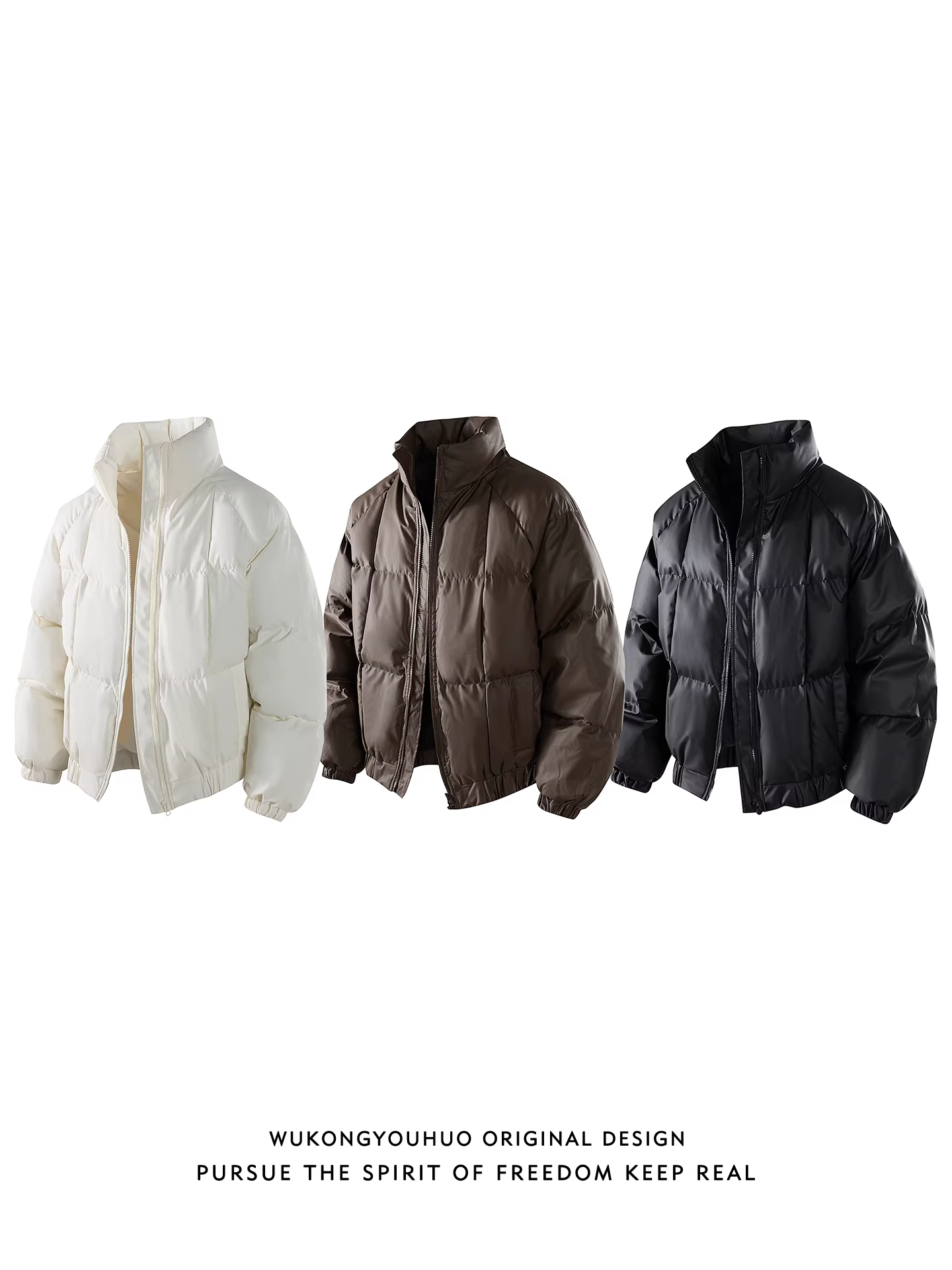 Wukong có sẵn áo khoác cotton cổ đứng dày dặn, thời thượng, cao cấp mùa đông dành cho nam, kiểu dáng rộng rãi phong cách Mỹ, áo khoác cotton ấm áp dành cho cặp đôi.