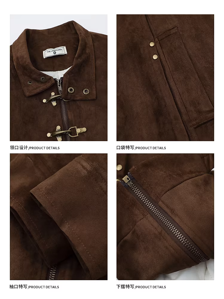 Wukong có sẵn áo khoác cotton cổ điển kiểu phi công Mỹ, thiết kế phá cách, có khóa cài, dành cho nam và nữ, áo khoác dày giữ ấm mùa đông dành cho cặp đôi.