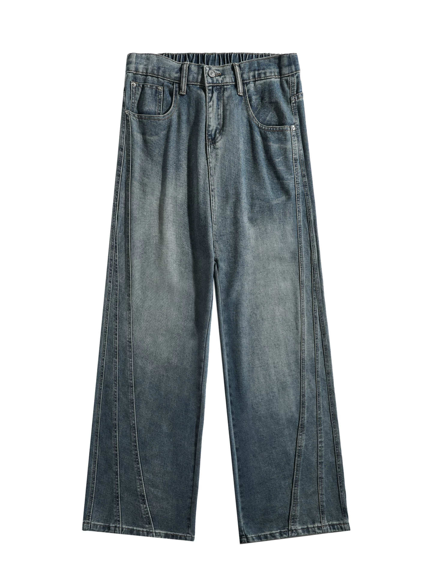 Ngộ Không có sẵn quần jean nam kiểu Mỹ hiện đại, dáng thẳng, phong cách vintage đã qua xử lý, dáng rộng, vừa vặn, đa năng.