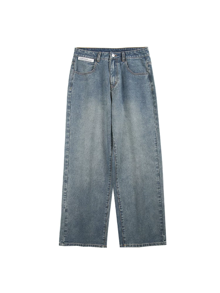 Ngộ Không có sẵn quần jean nam ống đứng kiểu vintage, phong cách đường phố, quần dài rộng rãi đa năng.