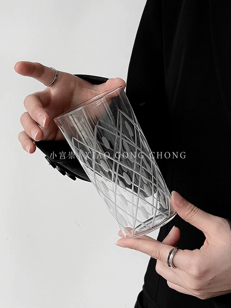 Cốc thủy tinh siêu mỏng kiểu Nhật Kimura, cốc nước khắc tay, cốc bia, cốc cocktail, cốc rượu gia dụng, ly highball