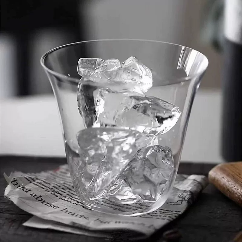 Ly cà phê đá kiểu retro, ly latte, ly cocktail, ly khúc côn cầu đá kiểu cổ điển Trung Hoa, ly thủy tinh, ly pha chế cocktail