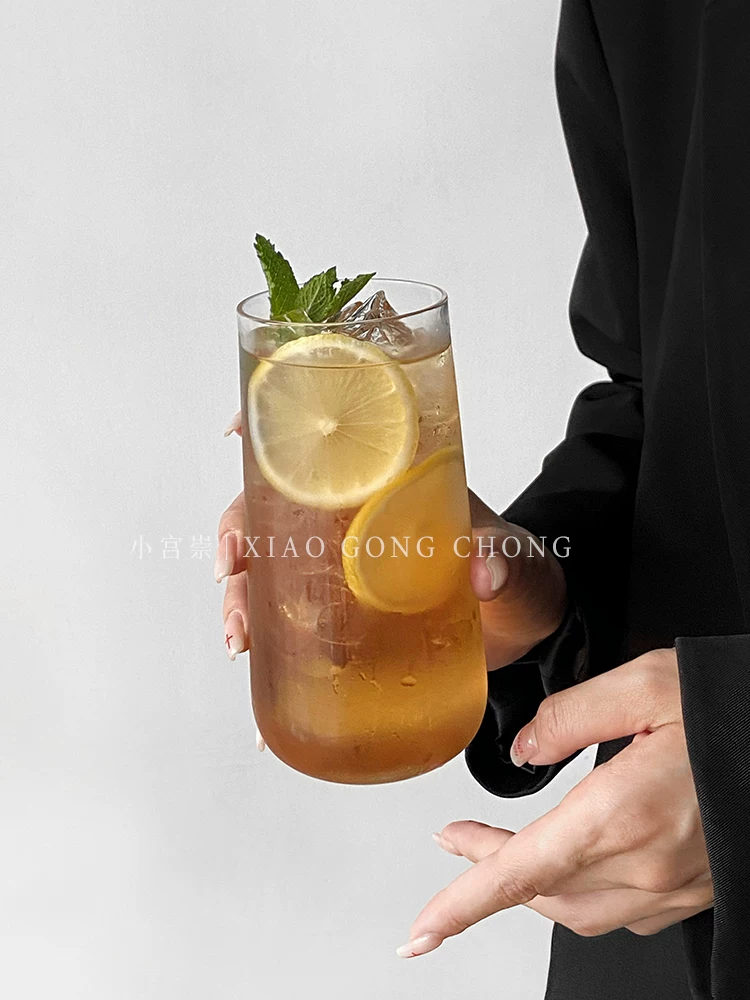 Ly uống trà trái cây đơn giản phong cách INS, dùng tại nhà, ly nước ngọt có ga mùa hè, ly cà phê, ly nước ép, ly uống nước