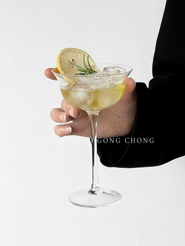 Ly cocktail miệng rộng kiểu Nhật Kimura, ly pha chế martini, ly sâm panh, ly uống rượu cao cấp dùng trong nhà