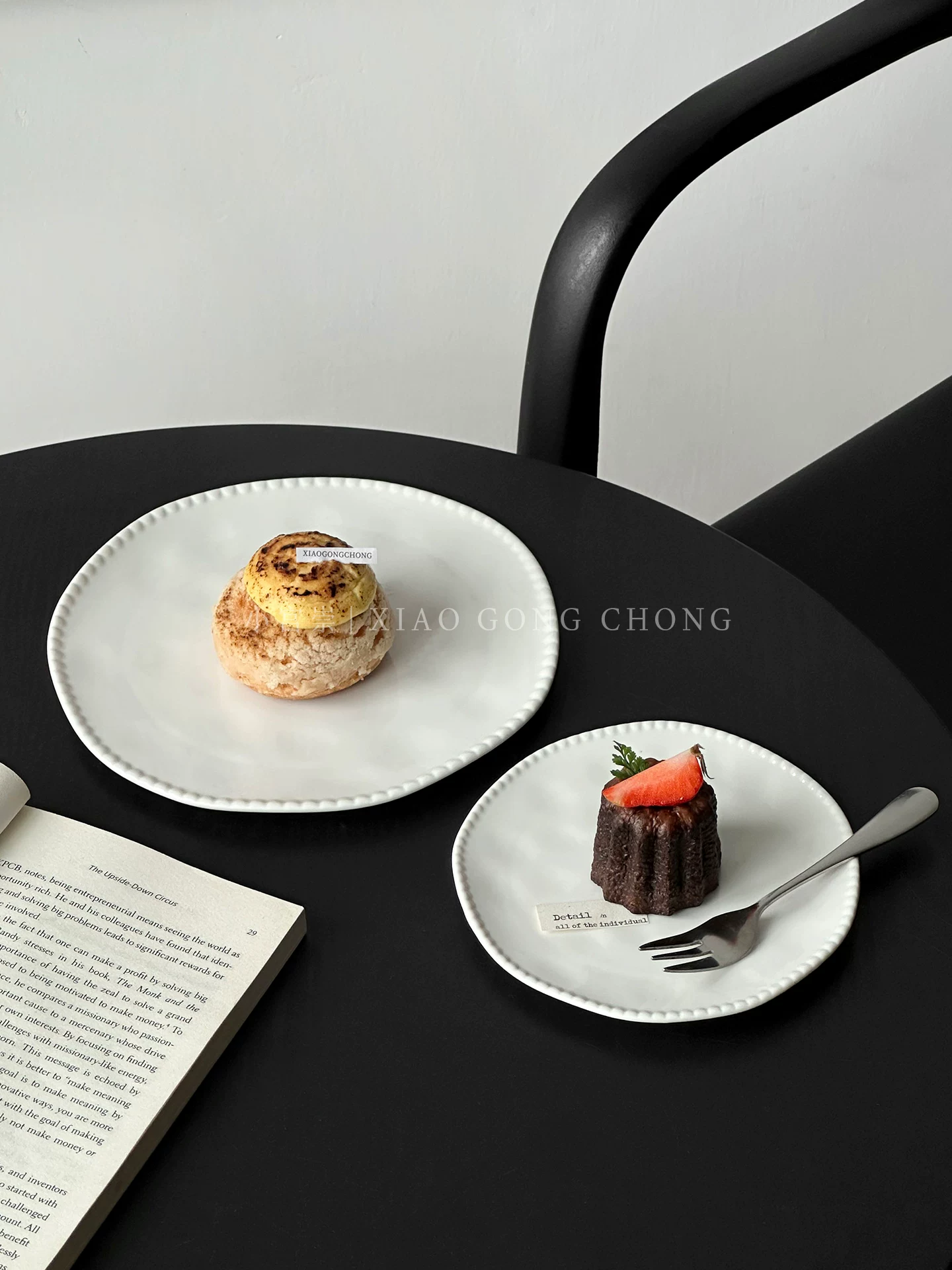 Đĩa ăn nhẹ bằng gốm sứ cao cấp màu trắng, đĩa ăn, đĩa trái cây, đĩa bít tết kiểu phương Tây, đĩa bánh tráng miệng trái cây, đĩa phẳng