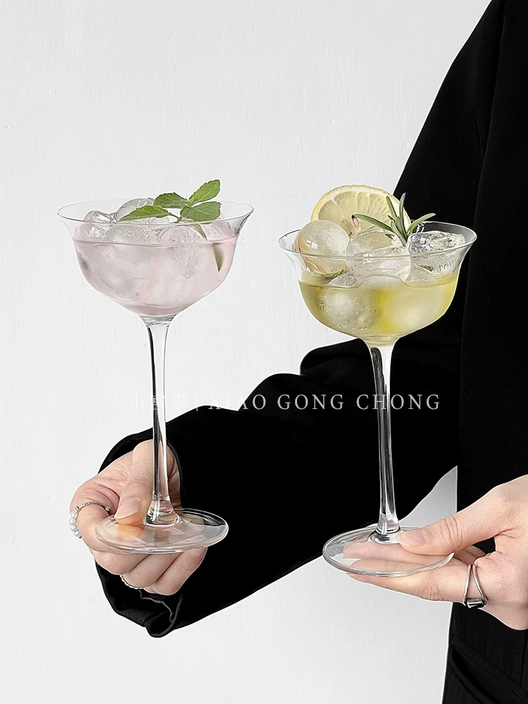 Ly cocktail miệng rộng kiểu Nhật Kimura, ly pha chế martini, ly sâm panh, ly uống rượu cao cấp dùng trong nhà