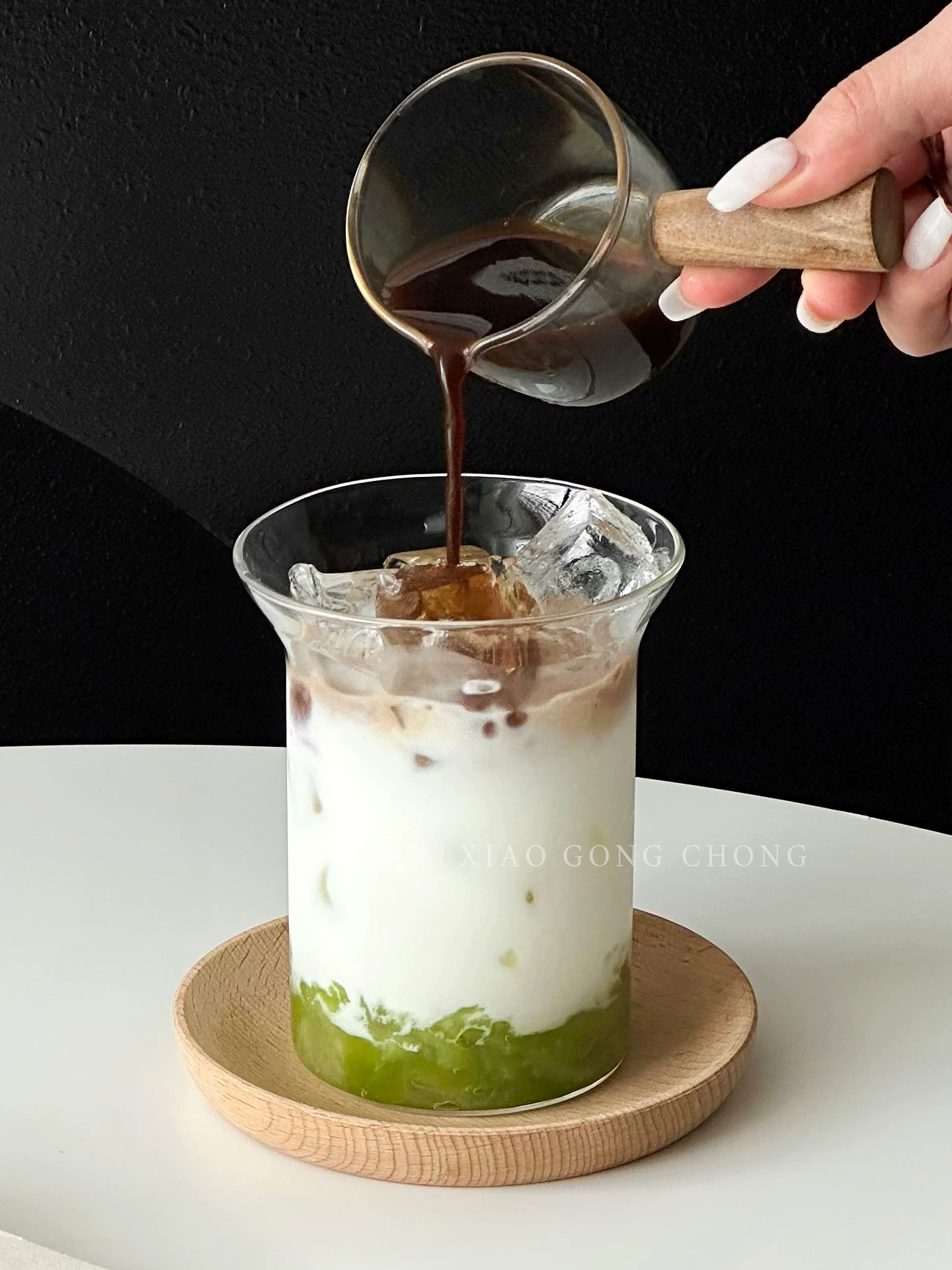 Ly cà phê cổ điển miệng rộng phong cách Ins, ly thủy tinh chịu nhiệt cao, ly cà phê đá Mỹ, ly ăn sáng, ly sữa.