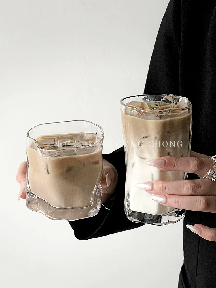 Ly xoắn không đều, ly cà phê đá Americano, ly thủy tinh, ly rượu whisky gia dụng, ly nước ép, ly nước uống lạnh