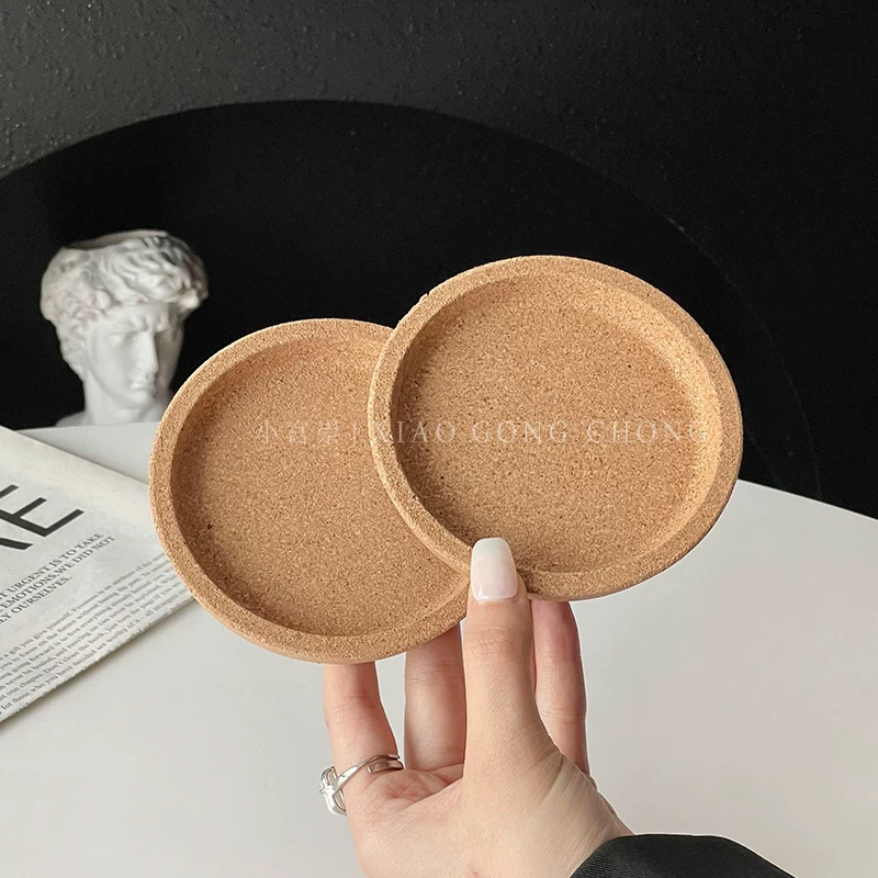 Đế lót ly kiểu Hàn Quốc, đế lót ly tròn cổ điển cách nhiệt cho gia đình, đế lót ly thủy tinh, đế lót ly cà phê ba chiều chống nóng