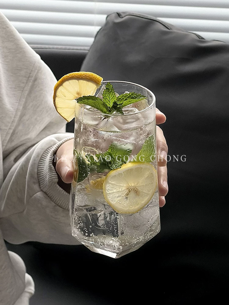 cốc thủy tinh góc cạnh cốc nước trái cây cốc nước dung tích lớn cốc nước uống trong suốt cốc nước uống lạnh cốc trà trái cây cốc cà phê