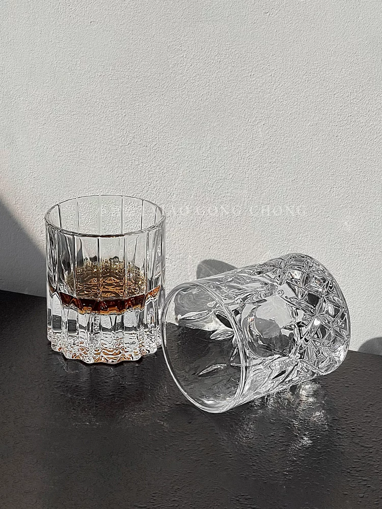 Ly rượu whisky cao cấp kiểu châu Âu dùng trong gia đình, ly rượu pha lê cổ điển, ly bia, ly rượu mạnh, ly khúc côn cầu trên băng