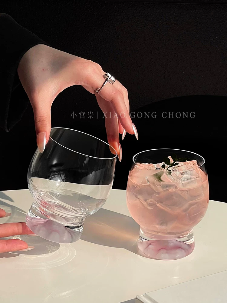 Ly uống nước phong cách Ins màu hồng mờ, ly núi Phú Sĩ to bản cao cấp, ly cà phê độc đáo, ly nước ép, ly rượu.