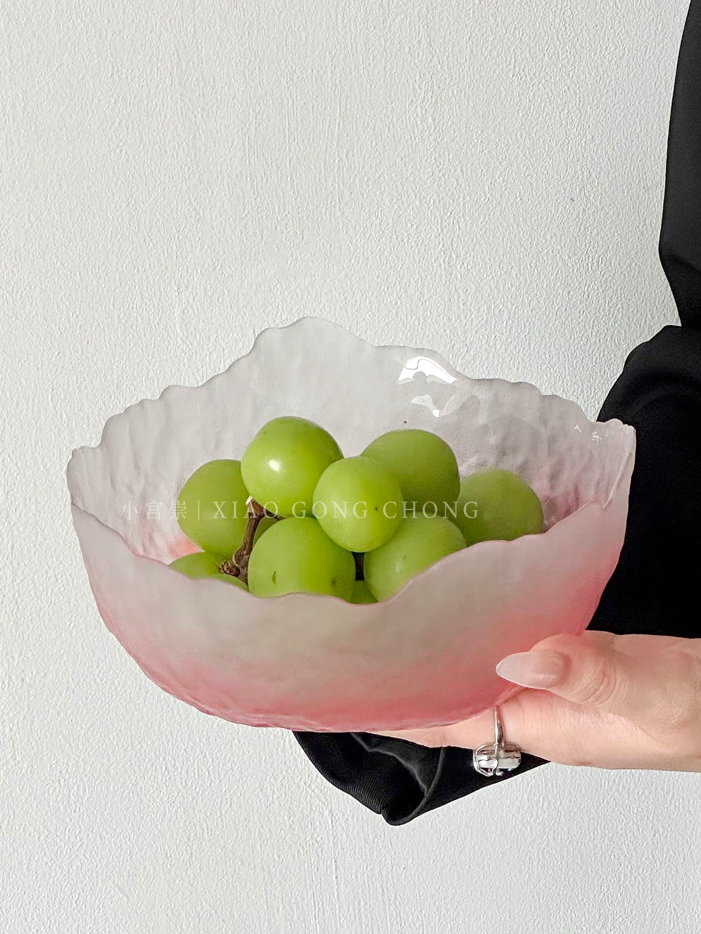 Bộ bát tráng miệng làm bằng thủy tinh mờ cao cấp, dùng trong gia đình, bộ bát thủy tinh sáng tạo kiểu sông băng, đĩa đựng đồ ăn nhẹ và hoa quả khô, bát tráng miệng.