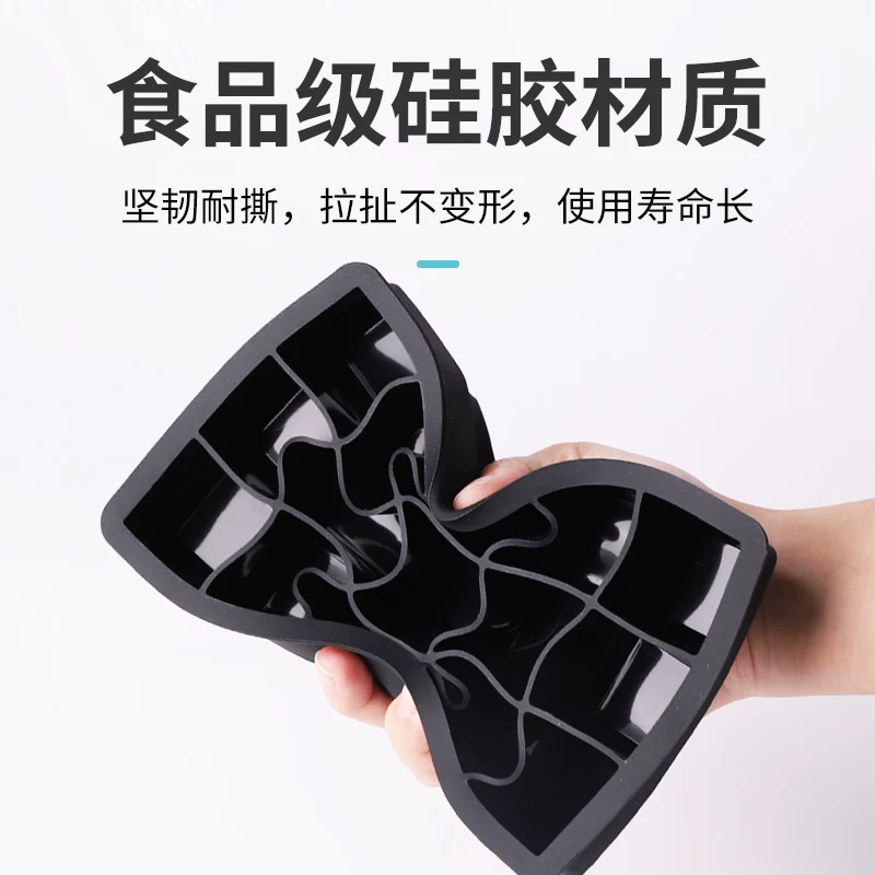 Khuôn làm đá sáng tạo, khuôn làm đá lớn và nhỏ, khay làm đá bằng silicon, dụng cụ làm đá, dùng trong gia đình, đạt tiêu chuẩn thực phẩm.