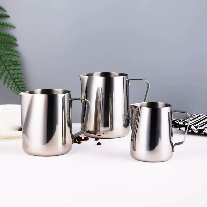 Bình đựng cà phê latte bằng thép không gỉ có vòi, bình tạo bọt sữa, bình đựng cà phê latte có nắp, phiên bản dày hơn.