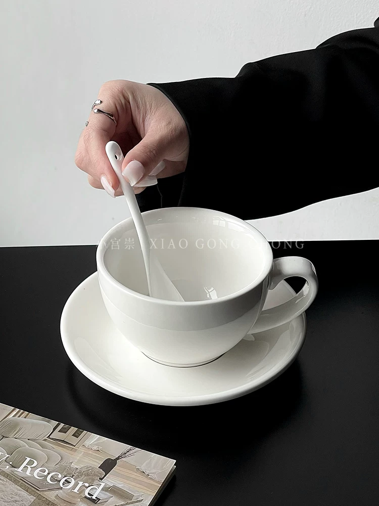 Tách cà phê gốm sứ tối giản, tách cappuccino latte nghệ thuật phong cách Instagram, cốc, tách mocha lạ mắt kèm đĩa, tách latte.
