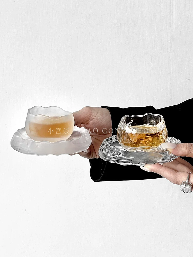 Cốc trà nhỏ mờ, cốc nếm trà, cốc đơn, cốc thủy tinh trong suốt gia dụng, cốc chuyên dụng, cốc dùng cá nhân, cốc uống trà kungfu