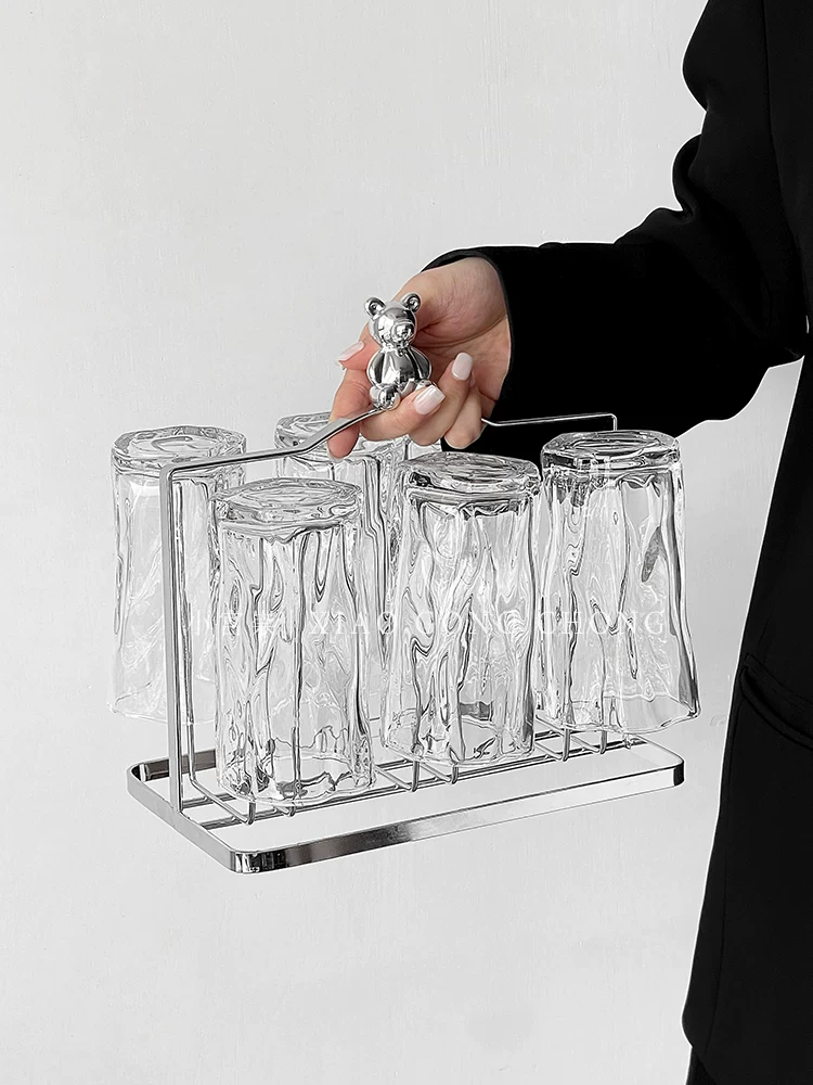Bộ cốc nước cao cấp dùng cho phòng khách, gia đình, tiếp khách, cốc thủy tinh, ấm nước dung tích lớn, tách trà, cốc nước ép, cốc uống nước