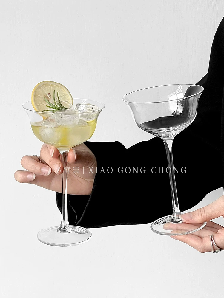 Ly cocktail miệng rộng kiểu Nhật Kimura, ly pha chế martini, ly sâm panh, ly uống rượu cao cấp dùng trong nhà