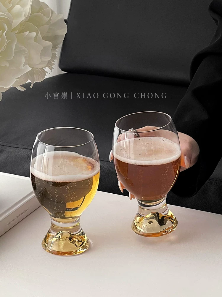 Ly bia Jinshan sáng tạo, ly bia lúa mạch thủ công cao cấp, sang trọng nhẹ nhàng, ly nước ép gia đình dung tích lớn, ly uống nước lạnh