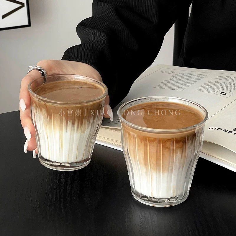 Cốc espresso bẩn, cốc thủy tinh trắng kiểu Úc, cốc espresso latte kiểu Mỹ cổ điển, cốc nước ép, cốc latte art