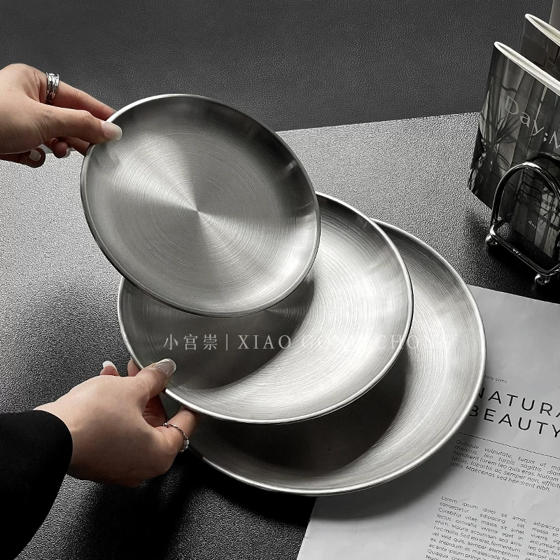 Món tráng miệng xứng đáng được đăng lên Instagram Đĩa thép không gỉ Đĩa bánh kiểu Hàn Quốc Đĩa ăn nhẹ Đĩa ăn tối Đĩa xương Đĩa bánh mì nướng Đĩa trái cây