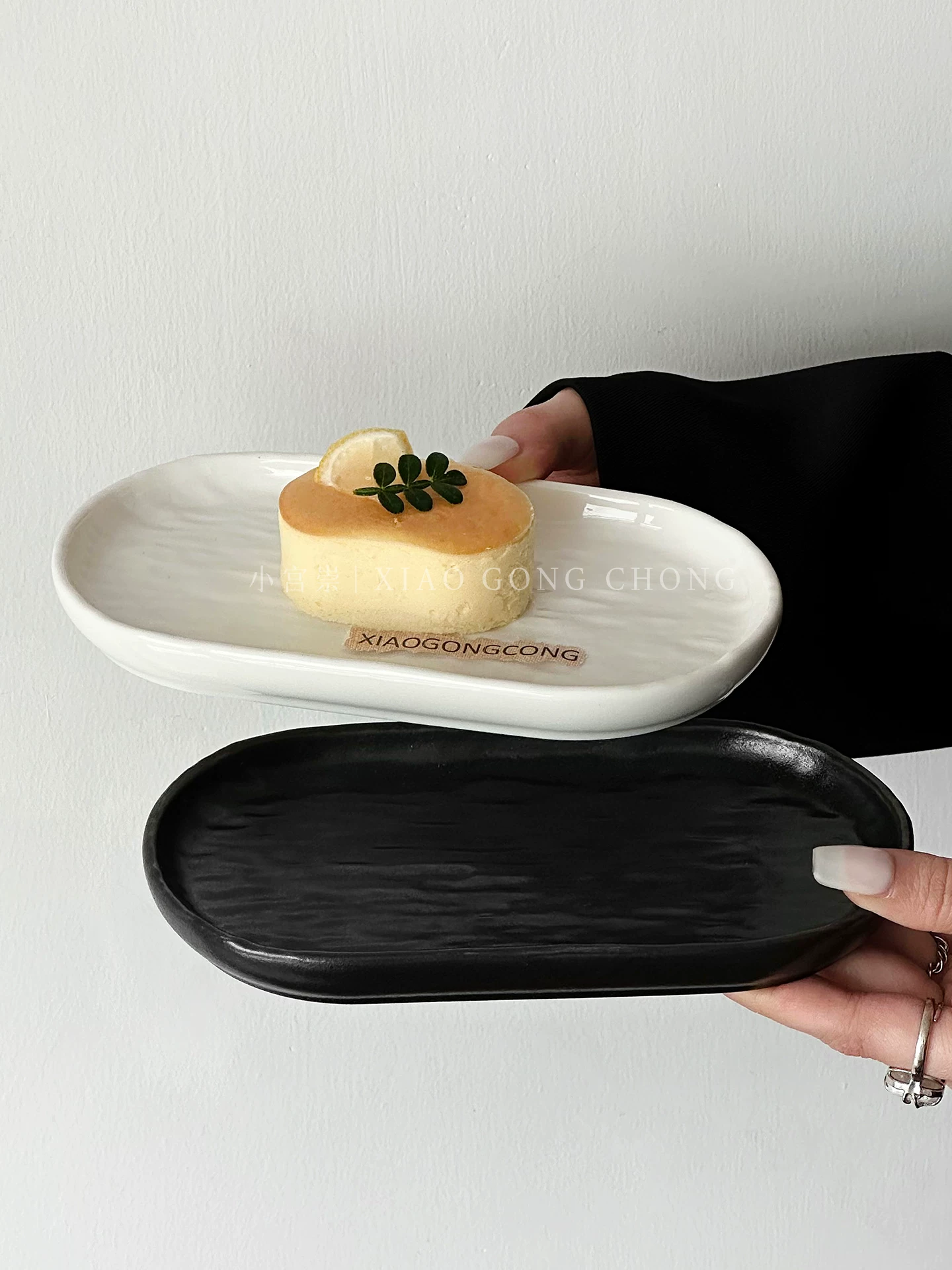 Đĩa bánh gốm, đĩa tráng miệng, đĩa tráng miệng phong cách ins cao cấp, đĩa sushi hình oval, đĩa trái cây