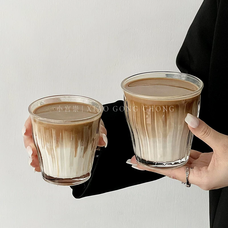 Cốc espresso bẩn, cốc thủy tinh trắng kiểu Úc, cốc espresso latte kiểu Mỹ cổ điển, cốc nước ép, cốc latte art