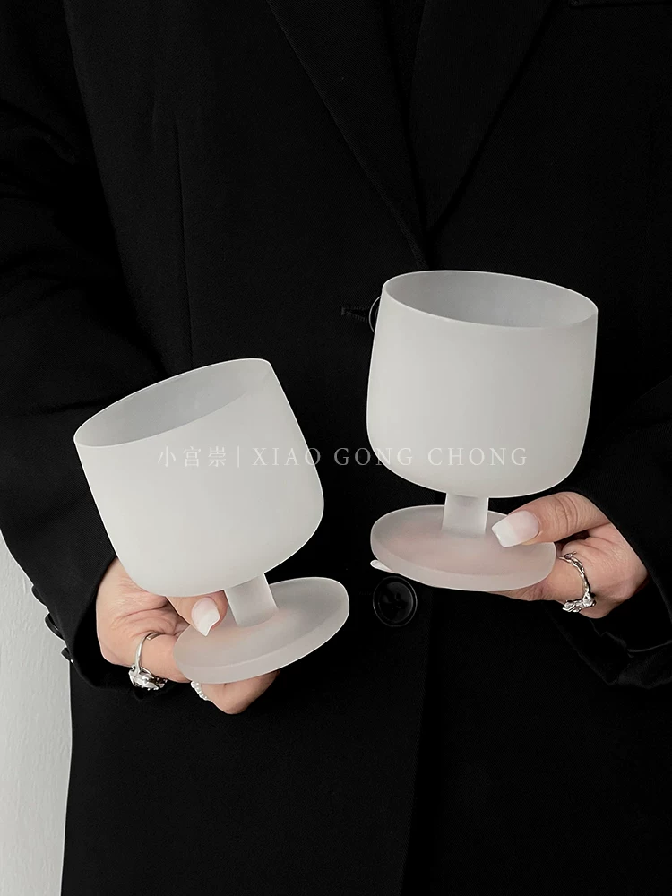 Ly thủy tinh ngắn, bề mặt mờ, kiểu dáng cao cấp, dùng uống cà phê đá Mỹ, nước ép trái cây
